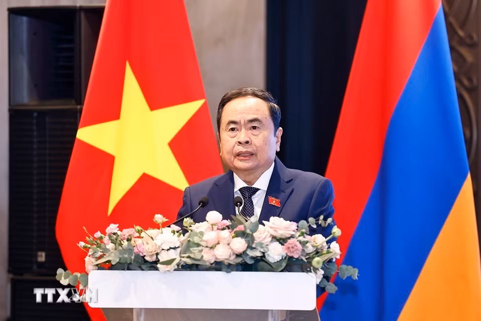 Chủ tịch Quốc hội Trần Thanh Mẫn phát biểu. (Ảnh: Doãn Tấn/TTXVN)