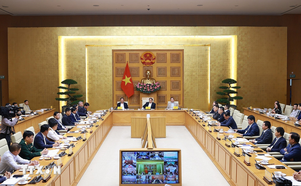 Phiên họp thứ 24 của Ban Chỉ đạo Nhà nước các công trình, dự án quan trọng quốc gia, trọng điểm ngành Giao thông Vận tải. (Ảnh: Dương Giang/TTXVN)