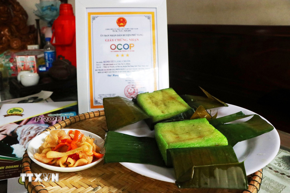 Sản phẩm của làng Chuồn được công nhận là sản phẩm OCOP 3 sao. (Ảnh: Tường Vi/TTXVN)