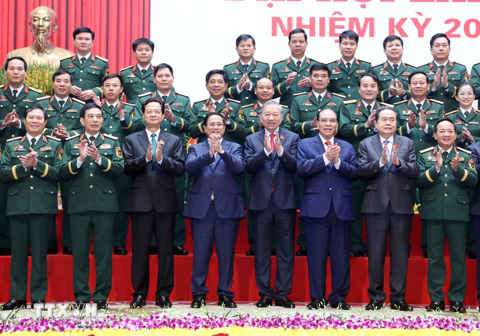 Tổng Bí thư Tô Lâm và các đại biểu. (Ảnh: Thống Nhất/TTXVN)