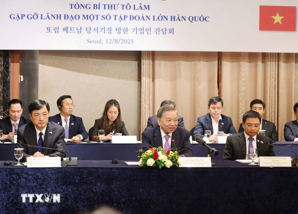 Tổng Bí thư Tô Lâm phát biểu. (Ảnh: Thống Nhất/TTXVN)