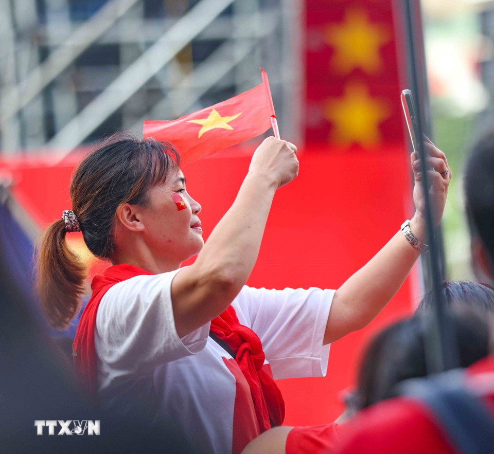 Tự hào khi được đón Lễ Độc lập tại Thủ đô. (Ảnh: Thanh Tùng/TTXVN)