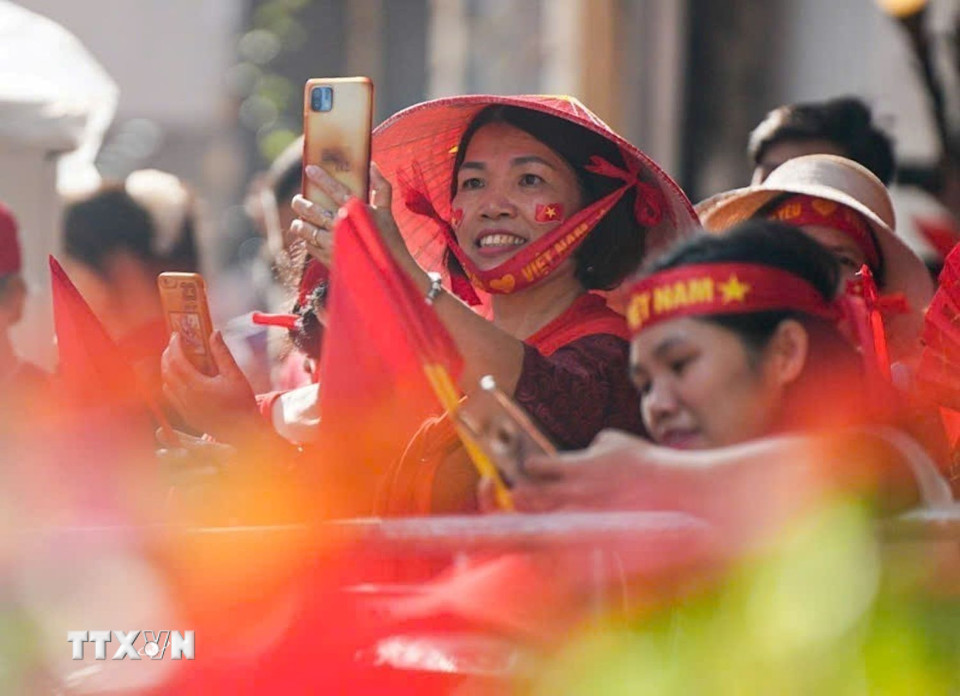 Ghi lại những khoảnh khắc lịch sử của dân tộc. (Ảnh: Khánh Hòa/TTXVN)