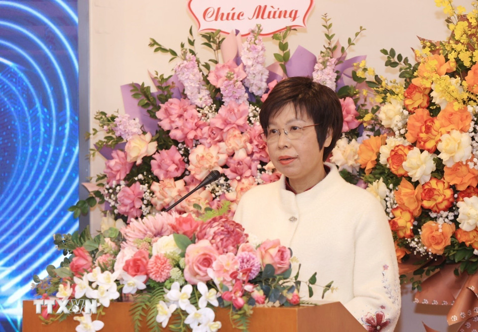 Tổng Giám đốc TTXVN Vũ Việt Trang phát biểu. (Ảnh: Tuấn Anh/TTXVN)