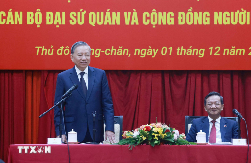 Tổng Bí thư Tô Lâm phát biểu. (Ảnh: Thống Nhất/TTXVN)