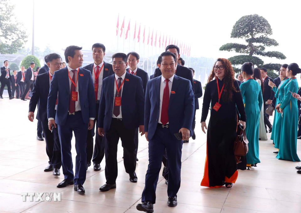 Các đại biểu đến dự Đại hội. (Ảnh: Văn Điệp/TTXVN)