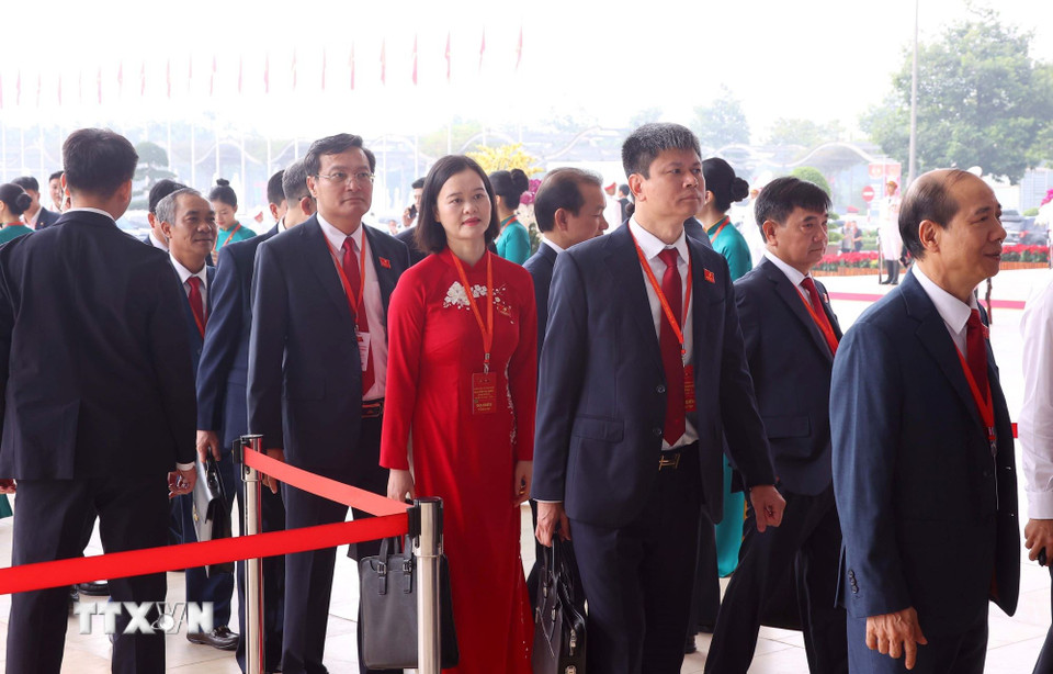 Các đại biểu đến dự Đại hội. (Ảnh: Văn Điệp/TTXVN)