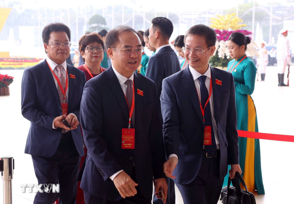 Các đại biểu đến dự Đại hội. (Ảnh: Văn Điệp/TTXVN)