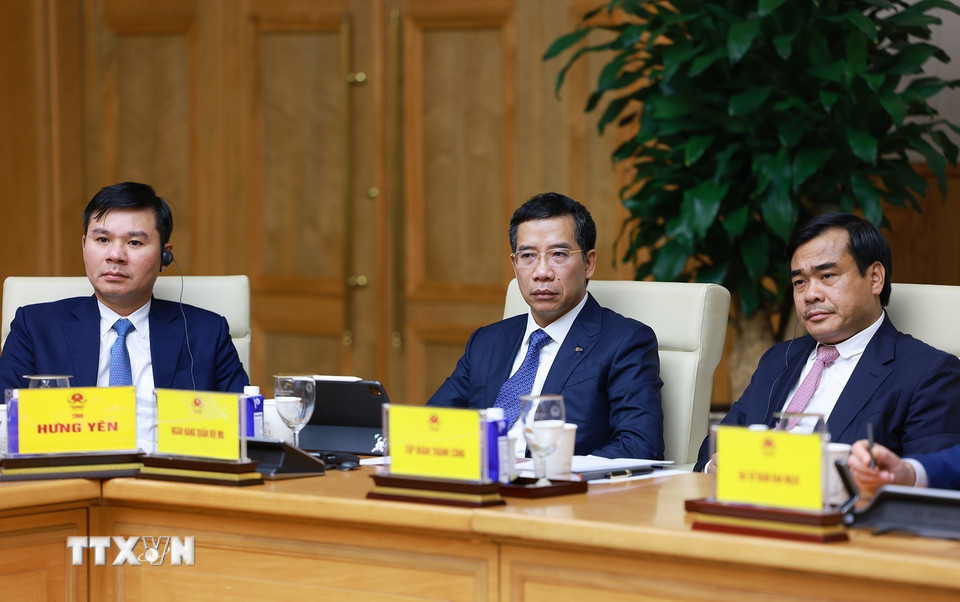 Đại diện các ngành, địa phương tham dự toạ đàm với các doanh nghiệp châu Âu. (Ảnh: Dương Giang/TTXVN)