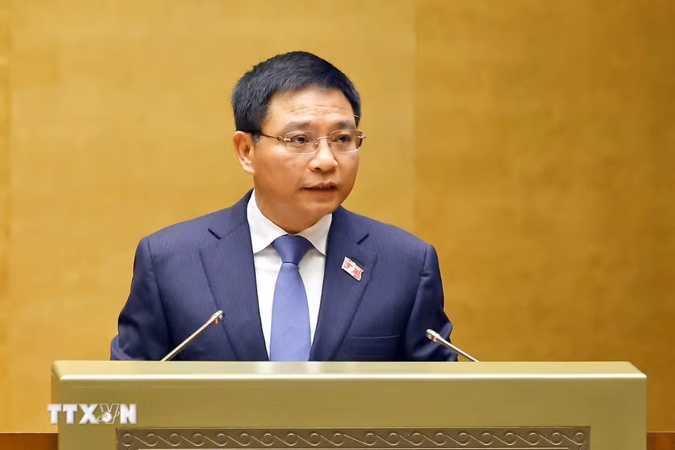 Bộ trưởng Bộ Tài chính Nguyễn Văn Thắng phát biểu. (Ảnh: Doãn Tấn/TTXVN)