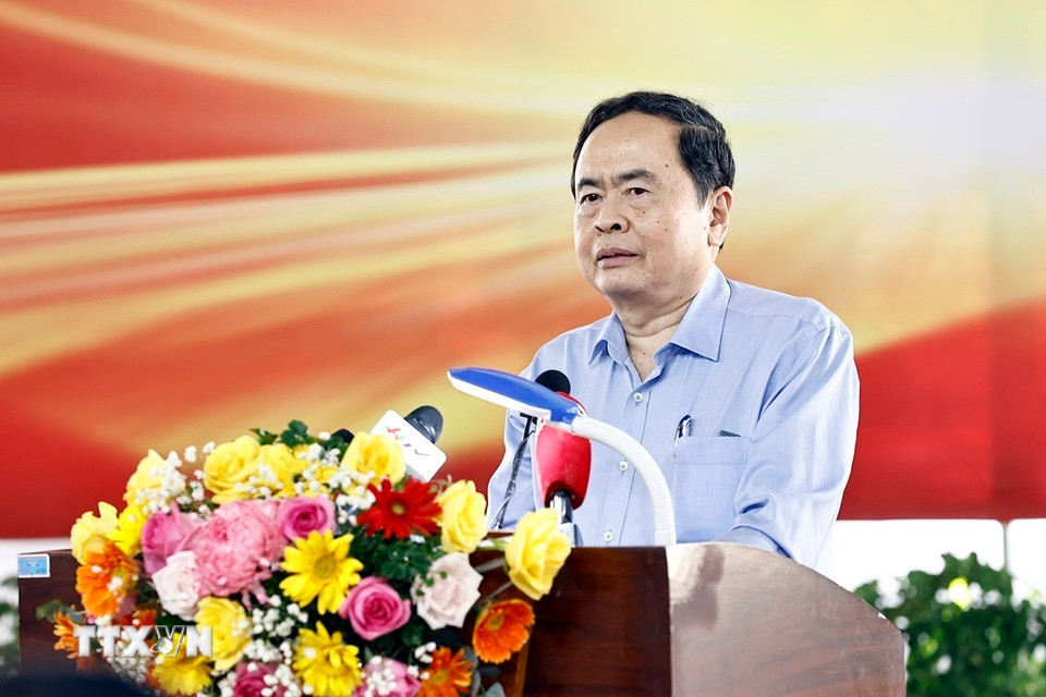 Chủ tịch Quốc hội Trần Thanh Mẫn phát biểu. (Ảnh: Doãn Tấn/TTXVN)