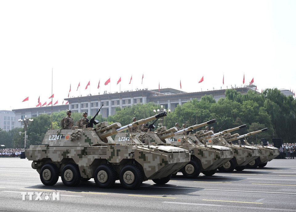 Khí tài quân sự tại Lễ duyệt binh kỷ niệm 80 năm chiến thắng phátxít của nhân dân thế giới ở Bắc Kinh, Trung Quốc, ngày 3/9/2025. (Ảnh: THX/TTXVN)