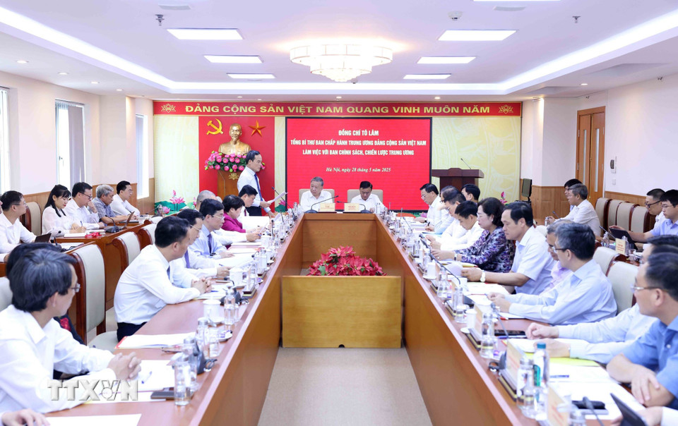 Quang cảnh buổi làm việc. (Ảnh: Phương Hoa/TTXVN)