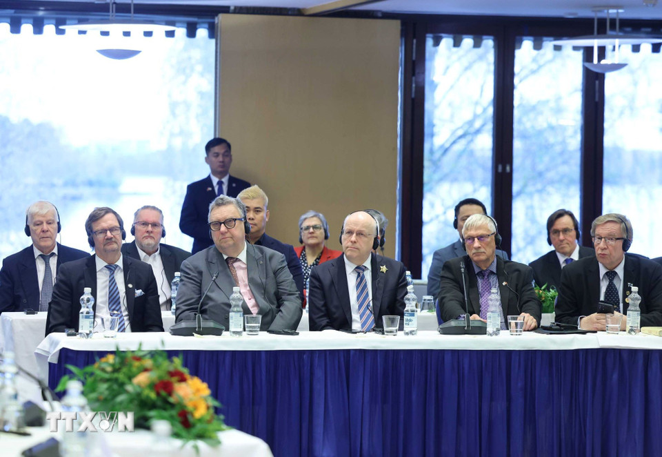 Các đại biểu dự buổi gặp Tổng Bí thư Tô Lâm. (Ảnh: Thống Nhất/TTXVN)