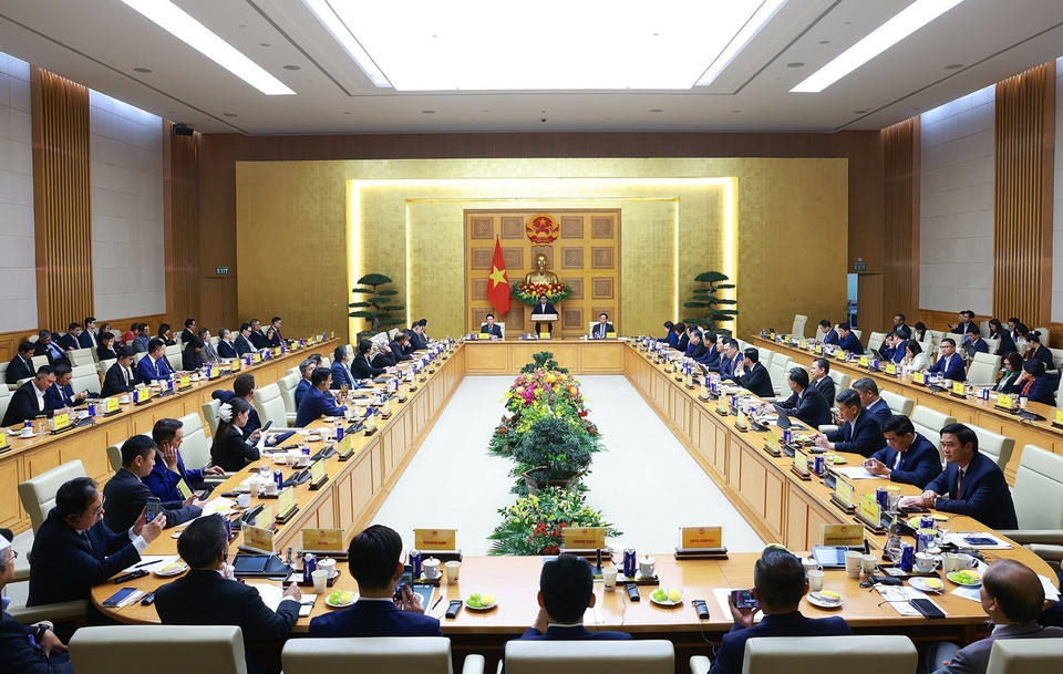 Cuộc tọa đàm của Thủ tướng Phạm Minh Chính với các doanh nghiệp ASEAN. (Ảnh: Dương Giang/TTXVN)