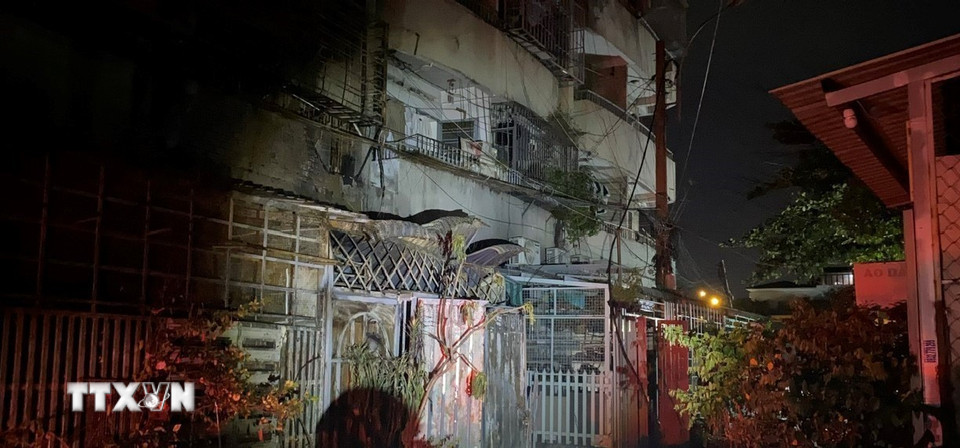 Chung cư Độc Lập, nơi xảy ra vụ hỏa hoạn đặc biệt làm 8 người tử vong. (Ảnh: Linh Sơn/TTXVN)