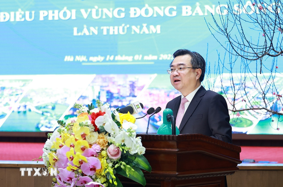 Bộ trưởng Bộ Xây dựng Nguyễn Thanh Nghị phát biểu. (Ảnh: Dương Giang/TTXVN)