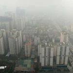 Hà Nội ô nhiễm không khí ở mức cao. (Ảnh: Hoài Nam/Vietnam+)