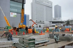 Một công trường xây dựng ở Nhật Bản. (Ảnh: nikkei asia)