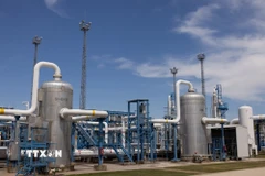 Cơ sở dự trữ khí đốt tự nhiên tại Zsana, Hungary. (Ảnh: THX/TTXVN)