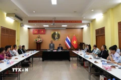 Đại sứ quán Việt Nam tại Thái Lan phối hợp với Ủy ban Nhà nước về người Việt Nam ở nước ngoài tổ chức hội thảo kết nối nguồn lực cộng đồng người Việt tại Thái Lan. (Ảnh: Phạm Hải/TTXVN)