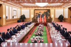 Một trong những nội dung đáng chú ý nhất của thỏa thuận là việc thành lập hai cơ chế mới gồm “Hội đồng Thương mại Mỹ-Trung” và “Hội đồng Đầu tư Mỹ-Trung”. (Ảnh: THX/TTXVN)
