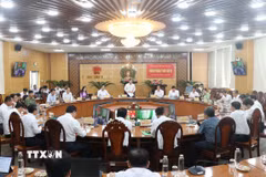 UBND tỉnh Tây Ninh tổ chức Hội nghị đánh giá tình hình kinh tế-xã hội 9 tháng và đề ra phương hướng nhiệm vụ cho những tháng còn lại của năm 2025. (Ảnh: Bùi Giang/TTXVN)