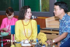 Bà Nguyễn Thị Thanh, Chủ tịch Hội đồng quản trị Công ty Cổ phần Xúc tiến Đầu tư Global Star, Phó Chủ tịch Hội phụ nữ Việt Nam tại Vương quốc Bỉ. (Ảnh: TTXVN phát)