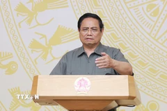 Thủ tướng Phạm Minh Chính chủ trì phiên họp lần thứ nhất của Ban Chỉ đạo Trung ương về chính sách nhà ở và thị trường bất động sản. (Ảnh: Dương Giang/TTXVN)