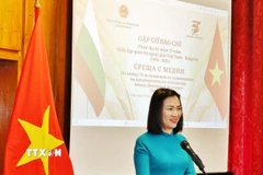 Đại sứ Nguyễn Thị Minh Nguyệt phát biểu tại sự kiện. (Ảnh: Việt Thắng/TTXVN)