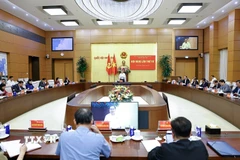 Hội nghị lần thứ tư Ban Chấp hành Đảng bộ Quốc hội. (Ảnh: Doãn Tấn/TTXVN)