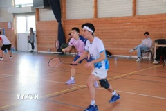 Các vận động viên quyết tâm giành giải cao khi tham gia giải đấu. (Ảnh: Ngọc Hiệp/TTXVN)