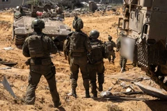 Binh sĩ Israel được triển khai tại Dải Gaza. (Ảnh: THX/TTXVN)