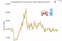 Giá xăng E5 RON 92 ở mức 19.800 đồng một lít