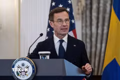 Thủ tướng Thụy Điển Ulf Kristersson. (Ảnh: AFP/TTXVN)