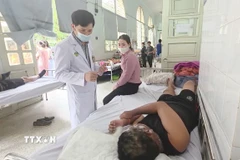 Bệnh nhi bỏng nặng do đốt pháo đang điều trị tại bệnh viện. (Ảnh minh họa. TTXVN phát)