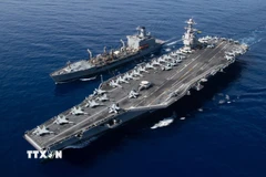 Tàu sân bay USS Gerald R. Ford của hải quân Mỹ. (Ảnh: Reuters/TTXVN)