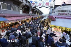 Người dân tại Tokyo, Nhật Bản. (Ảnh: Kyodo/TTXVN)