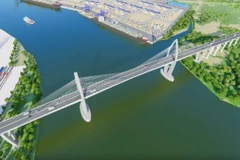 Phối cảnh cầu Phước An bắc qua sông Thị Vải.
