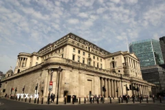 Trụ sở Ngân hàng Trung ương Anh (BoE) London. (Ảnh: Hữu Tiến/TTXVN)