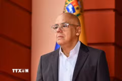 Chính phủ lâm thời Venezuela cử ông Jorge Rodriguez, Chủ tịch Quốc hội Venezuela, tham gia đàm phán. (Ảnh: THX/TTXVN)