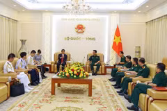 Toàn cảnh buổi làm việc. (Ảnh: Bộ Quốc phòng)