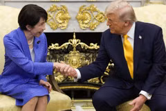 Tổng thống Mỹ Donald Trump và Thủ tướng Nhật Bản Sanae Takaichi. (Ảnh: Getty Images)