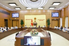 Chủ tịch Quốc hội Trần Thanh Mẫn phát biểu. (Ảnh: Doãn Tấn/TTXVN)