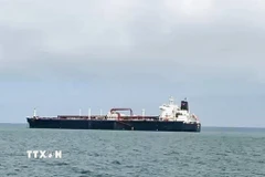Tàu chở khí dầu mỏ hóa lỏng cập cảng Vadinar ở Gujarat, Ấn Độ ngày 17/3/2026, sau khi di chuyển qua eo biển Hormuz. (Ảnh: ANI/TTXVN)