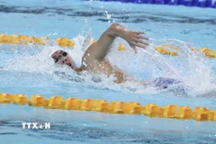 Phần thi của kình ngư Nguyễn Huy Hoàng. (Ảnh: TTXVN phát)