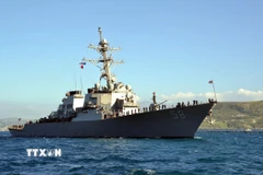 Tàu khu trục USS Laboon (DDG 58) của Mỹ. (Ảnh: AFP/TTXVN)