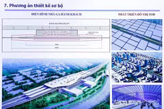 Phương án thiết kế sơ bộ Dự án đường sắt tốc độ cao trên trục Bắc-Nam. (Ảnh: Doãn Tấn/TTXVN)