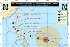 Hướng đi của cơn bão. (Ản: PAGASA)
