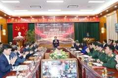 Họp báo triển khai “Cuộc thi chính luận về bảo vệ nền tảng tư tưởng của Đảng lần thứ Năm, năm 2025”. (Ảnh: TTXVN phát)